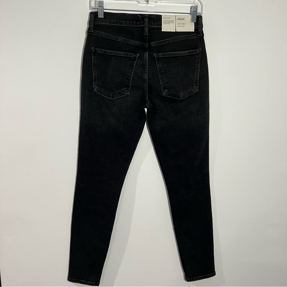 NWT AGOLDE Sophie Mid Rise Distressed Ankle Skinny Jeans Trademark 26‎ - Picture 8 of 12